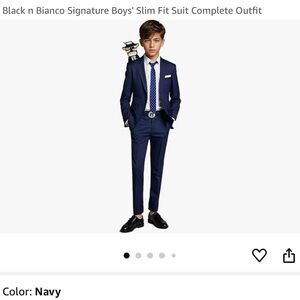 Navy Slim Fit Suit for Boys